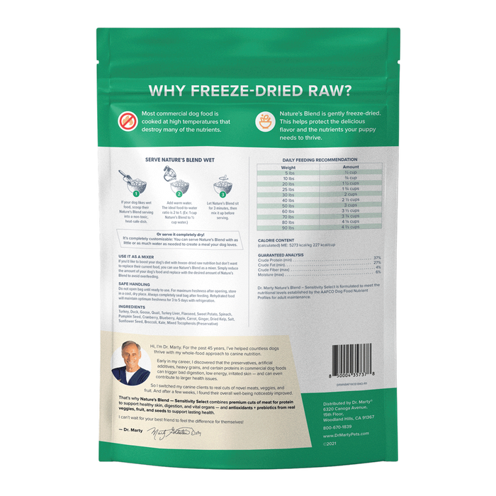 Dr. Marty Nature's Blend Sensitivity Select Dog Food