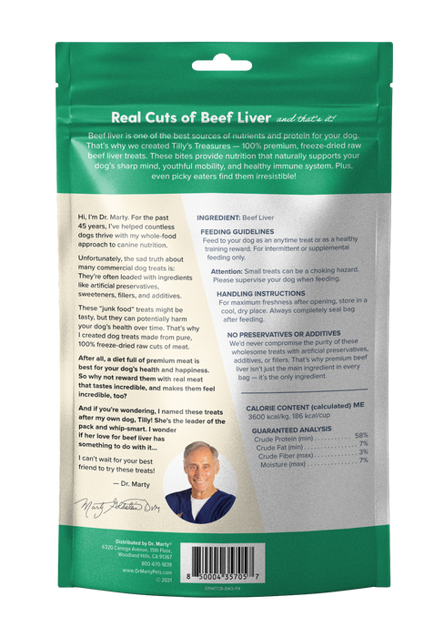 Dr. Marty Tilly's Treasure Beef Liver Dog Treats