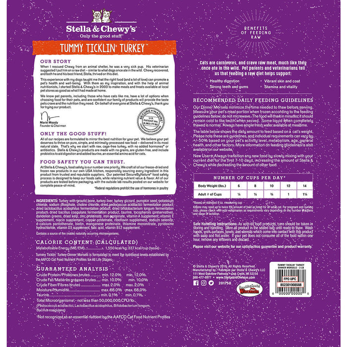 Stella & Chewy's Cat Dinner Morsels Turkey 3 lb. (Frozen)