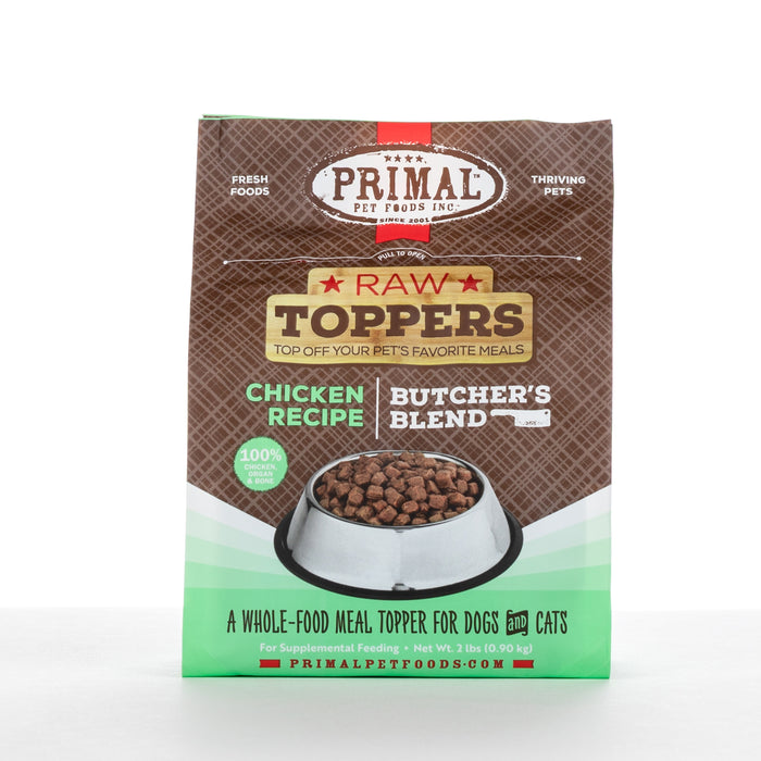 Primal Raw Toppers Butcher's Blend Chicken Recipe 2 lb. (Frozen)