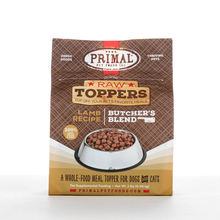 Primal Raw Toppers Butcher's Blend Lamb Recipe 2 lb. (Frozen)
