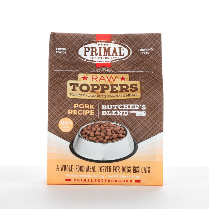 Primal Raw Toppers Butcher's Blend Pork Recipe 2 lb. (Frozen)