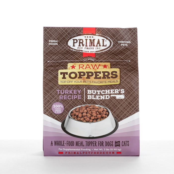 Primal Raw Toppers Butcher's Blend Turkey Recipe 2 lb. (Frozen)