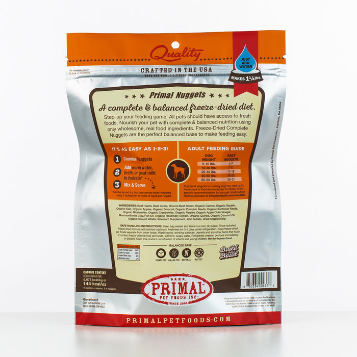 Primal Freeze-Dried Nuggets Beef Formula Dog Food