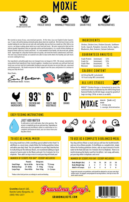 Grandma Lucy's Moxie Chicken Dog Food