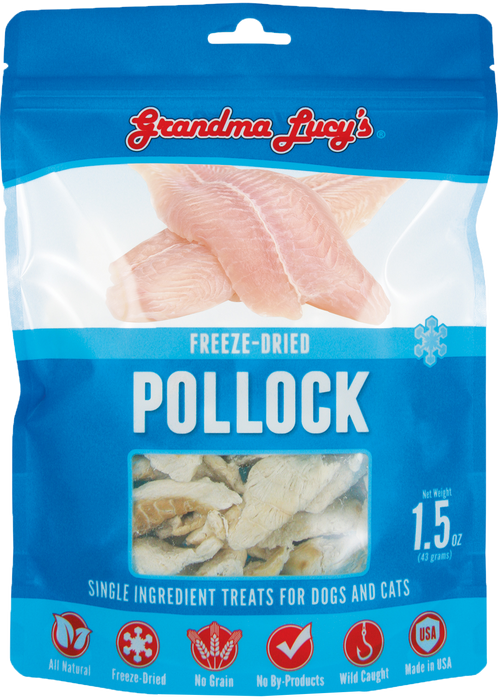 Grandma Lucy's Singles Freeze-Dried Pollock 1.5 oz.