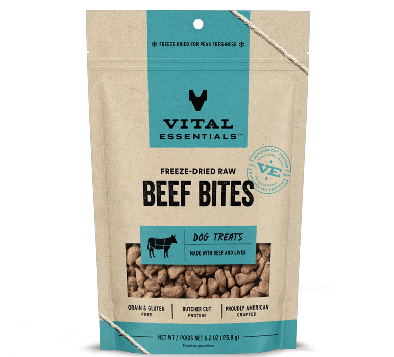 Vital Essentials Freeze-Dried Beef Bites Dog Treats