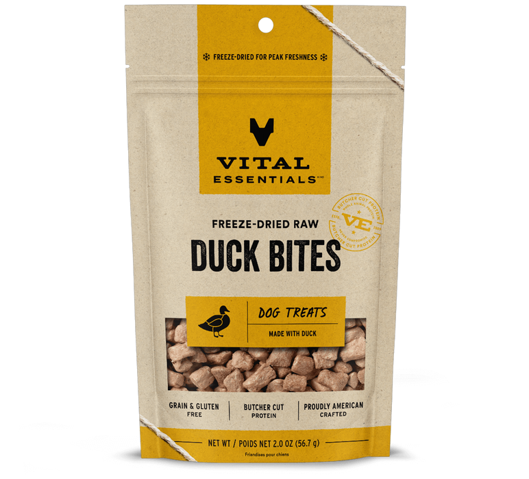 Vital Essentials Freeze-Dried Duck Bites Dog Treats
