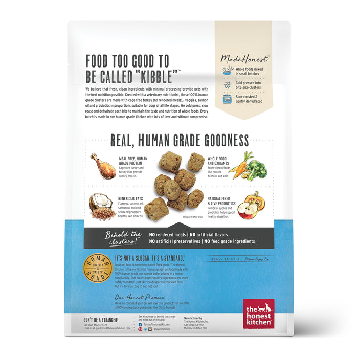 The Honest Kitchen Whole Food Clusters Grain Free Turkey Dry Dog Food