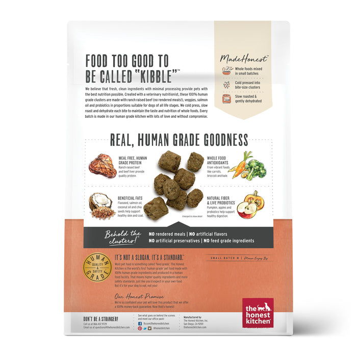 The Honest Kitchen Whole Food Clusters Grain Free Beef Dry Dog Food
