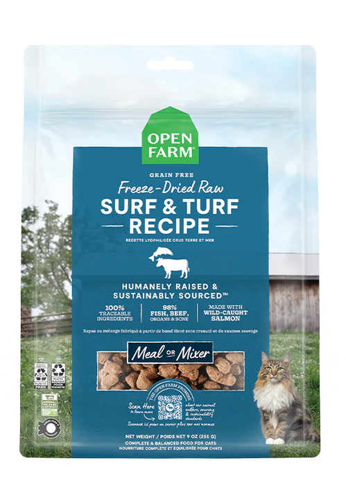 Open Farm Freeze-Dried Raw Morsels Surf & Turf Recipe For Cats