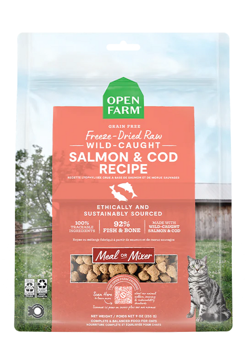 Open Farm Freeze-Dried Raw Morsels Salmon & Cod Recipe For Cats