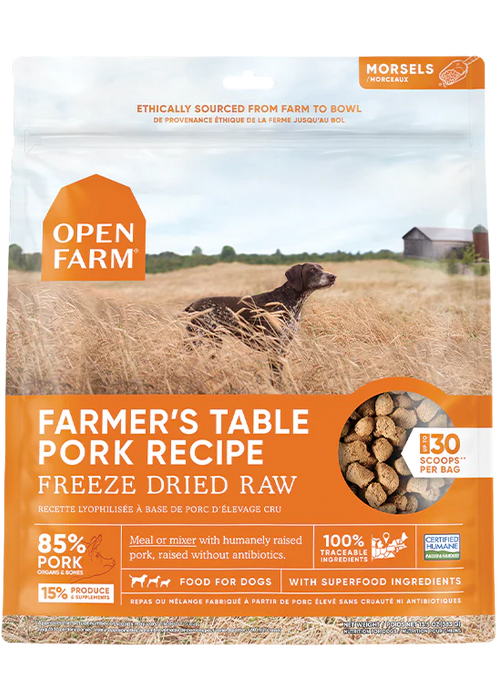 Open Farm Freeze-Dried Raw Morsels Pork Recipe For Dogs