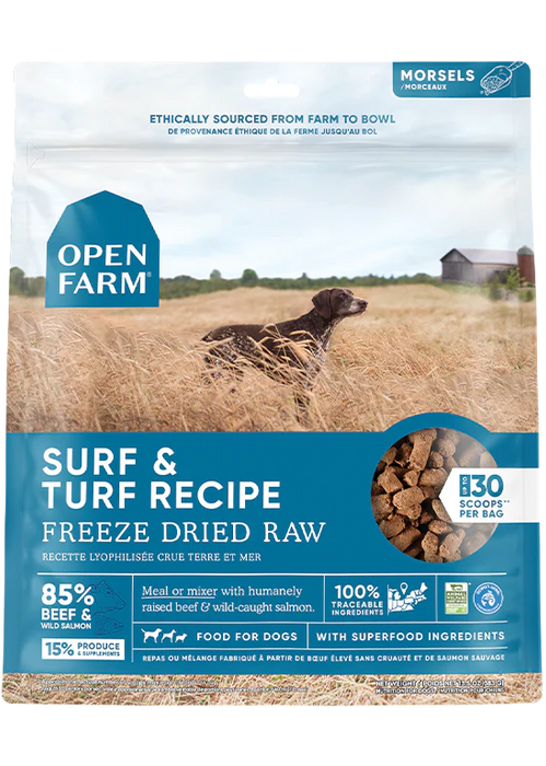Open Farm Freeze-Dried Raw Morsels Surf & Turf Recipe For Dogs