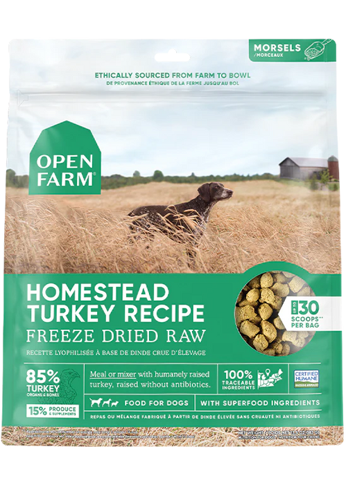 Open Farm Freeze-Dried Raw Morsels Turkey Recipe For Dogs