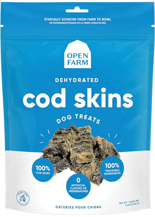 Open Farm Dehydrated Cod Skins Dog Treat