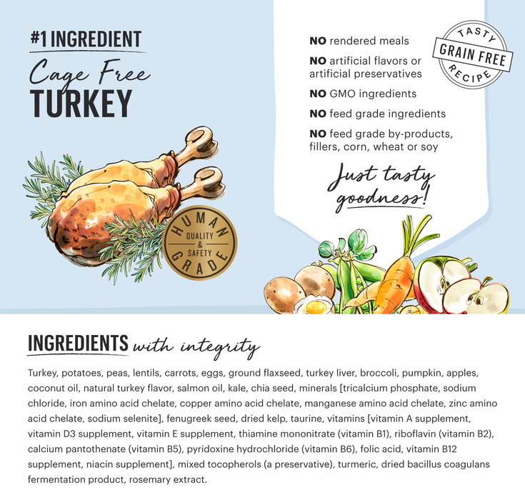 The Honest Kitchen Whole Food Clusters Grain Free Turkey Dry Dog Food