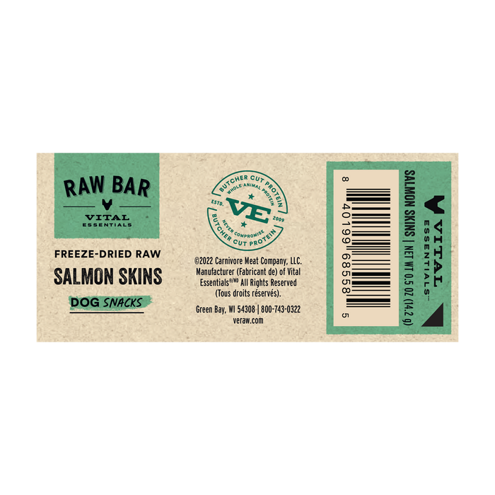 Vital Essentials Raw Bar Freeze-Dried Salmon Skins
