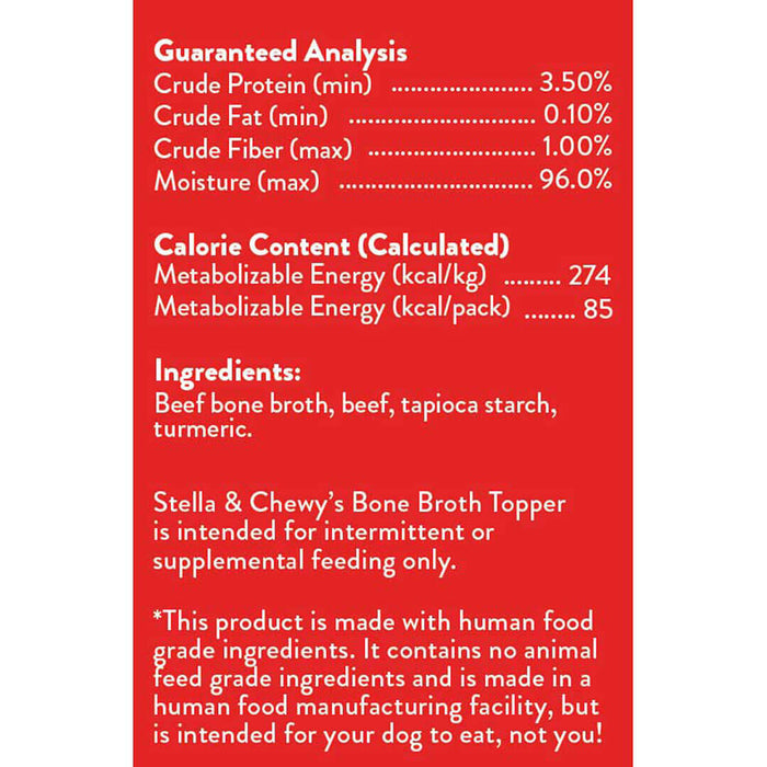 Stella & Chewy's Bone Broth Topper Beef 11 oz.