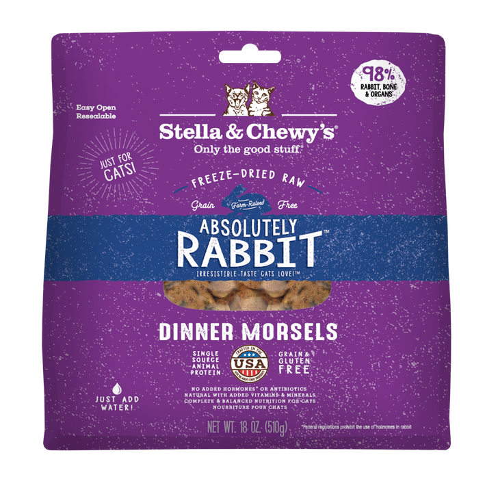 Stella & Chewy's Freeze-Dried Dinner Morsels Rabbit Recipe Cat Food