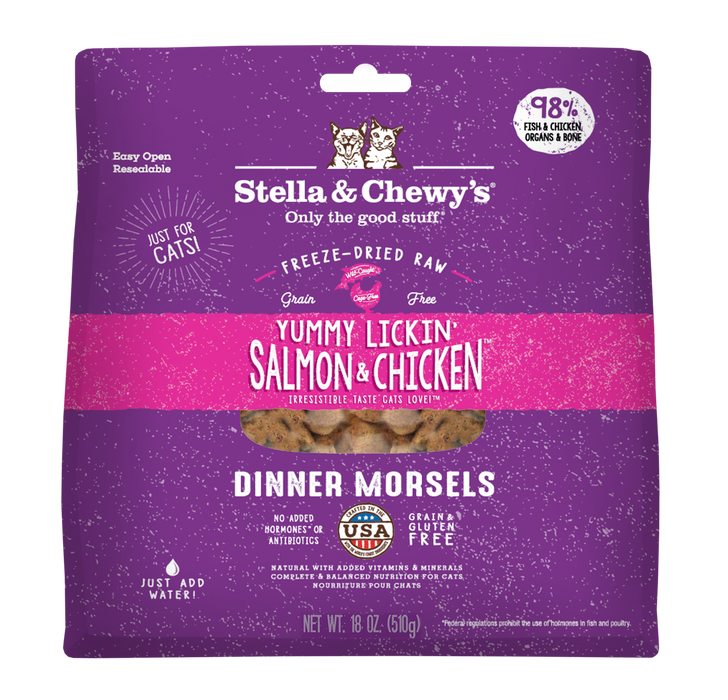 Stella & Chewy's Freeze-Dried Dinner Morsels Salmon & Chicken Recipe Cat Food