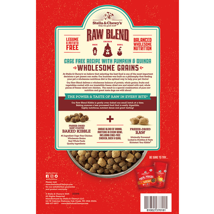 Stella & Chewy's Raw Blend Cage Free & Wholesome Grains Recipe Dog Food