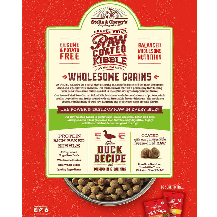 Stella & Chewy's Raw Coated Duck & Wholesome Grains Recipe Dog Food