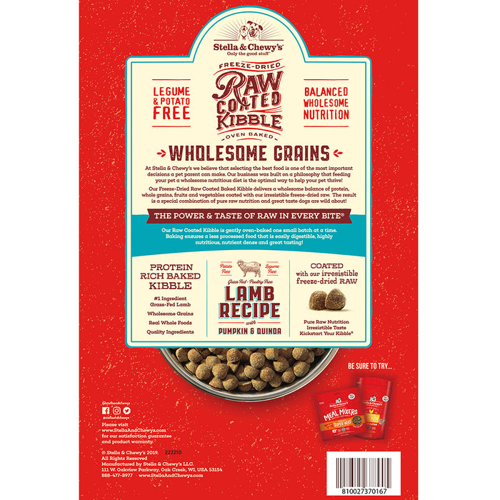 Stella & Chewy's Raw Coated Lamb & Wholesome Grains Recipe Dog Food
