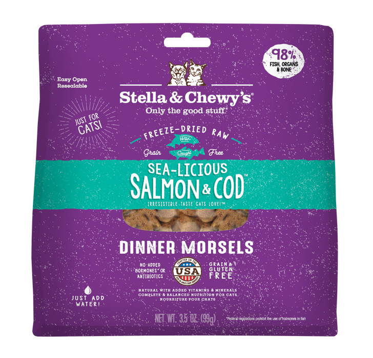 Stella & Chewy's Freeze-Dried Dinner Morsels Salmon & Cod Recipe Cat Food