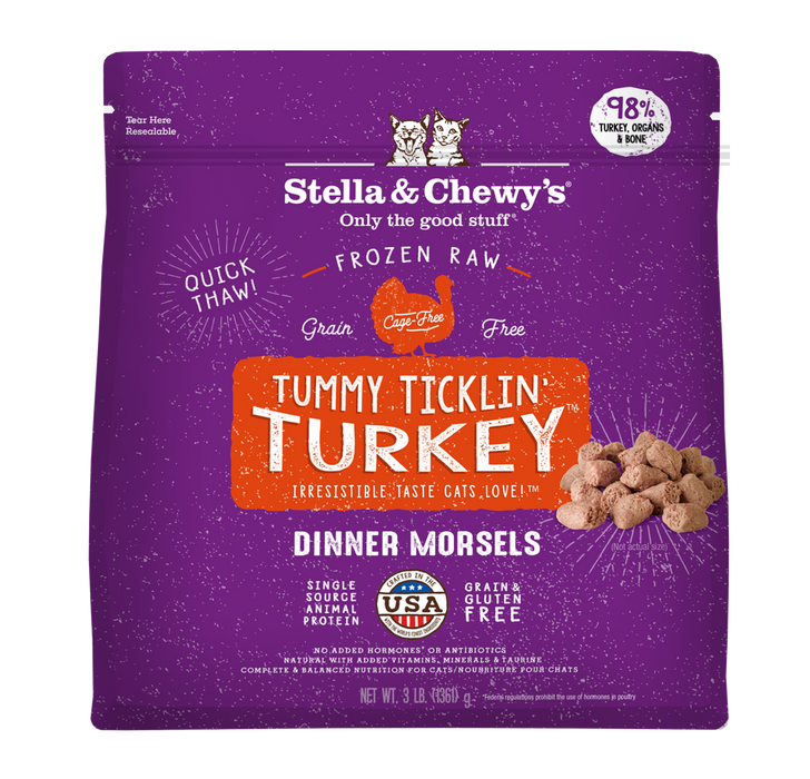 Stella & Chewy's Cat Dinner Morsels Turkey 3 lb. (Frozen)
