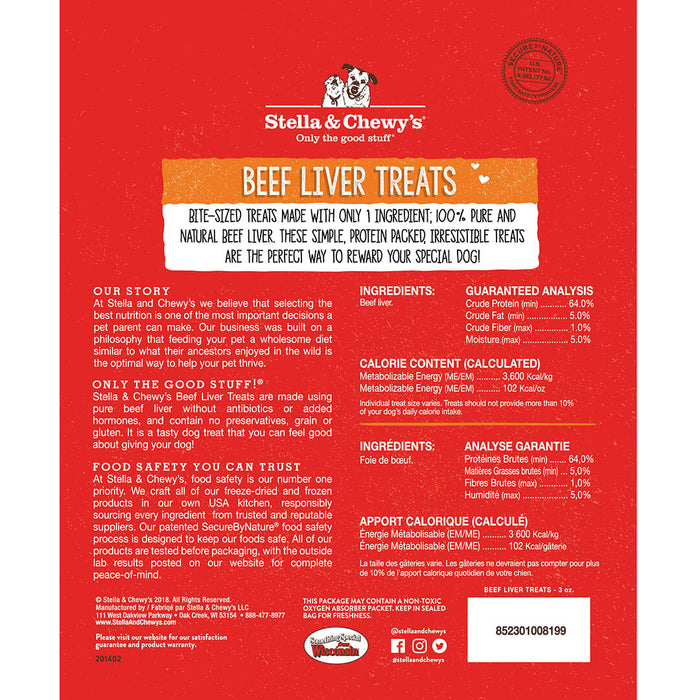 Stella & Chewy's Beef Liver Treats 3 oz.