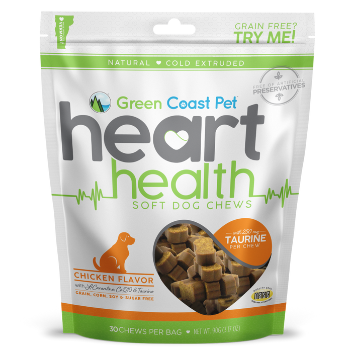 Green Coast Pet Heart Health Soft Chews Chicken Flavor