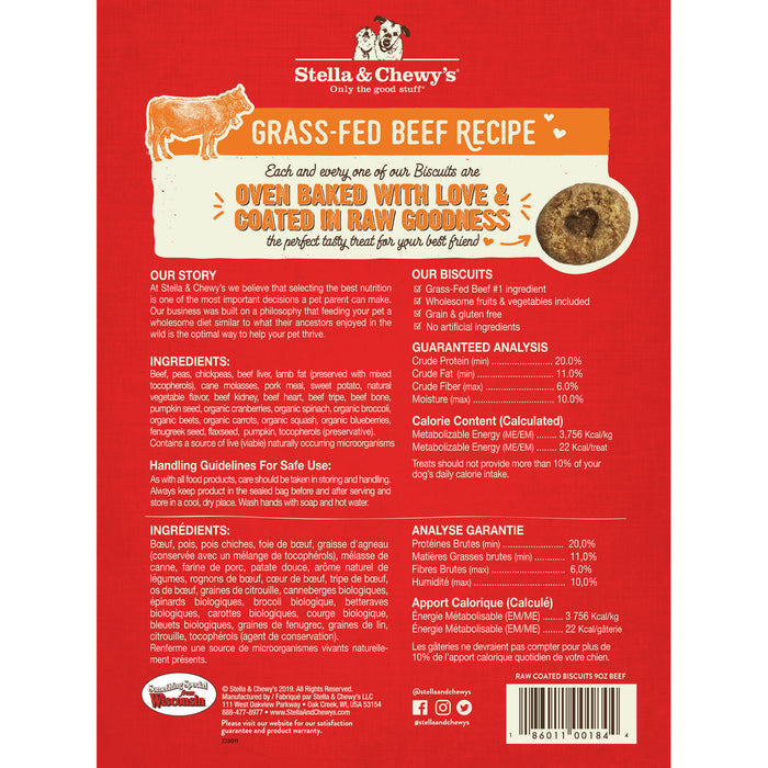 Stella & Chewy's Raw Coated Biscuits Beef Recipe 9 oz.