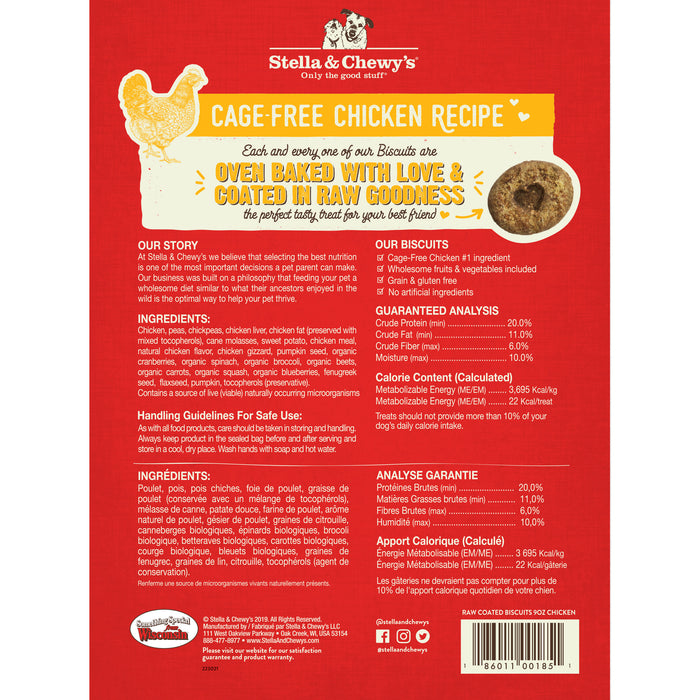 Stella & Chewy's Raw Coated Biscuits Chicken Recipe 9 oz.