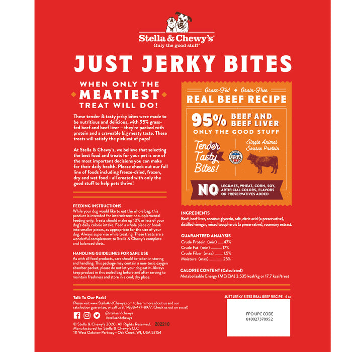 Stella & Chewy's Just Jerky Bites Beef Recipe 6 oz.