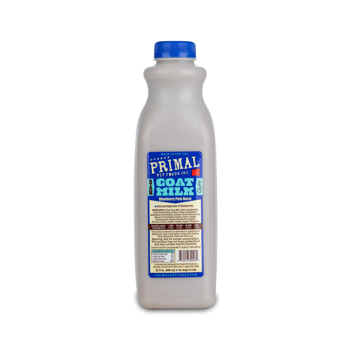 Primal Raw Goat Milk Blueberry Pom Blast 32 oz.