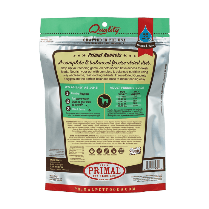 Primal Freeze-Dried Nuggets Chicken Formula Dog Food