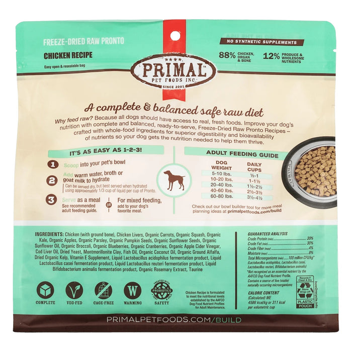 Primal Freeze-Dried Pronto Chicken Formula Dog Food
