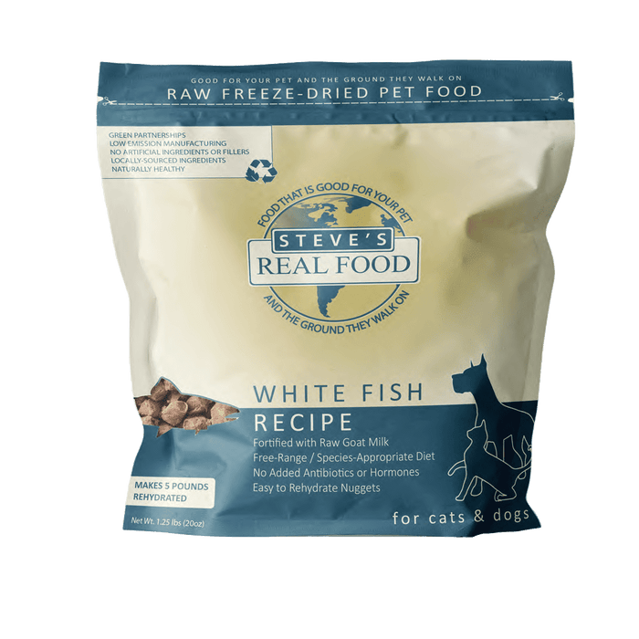 Steve's Real Food Freeze-Dried Whitefish Nuggets 20 oz.