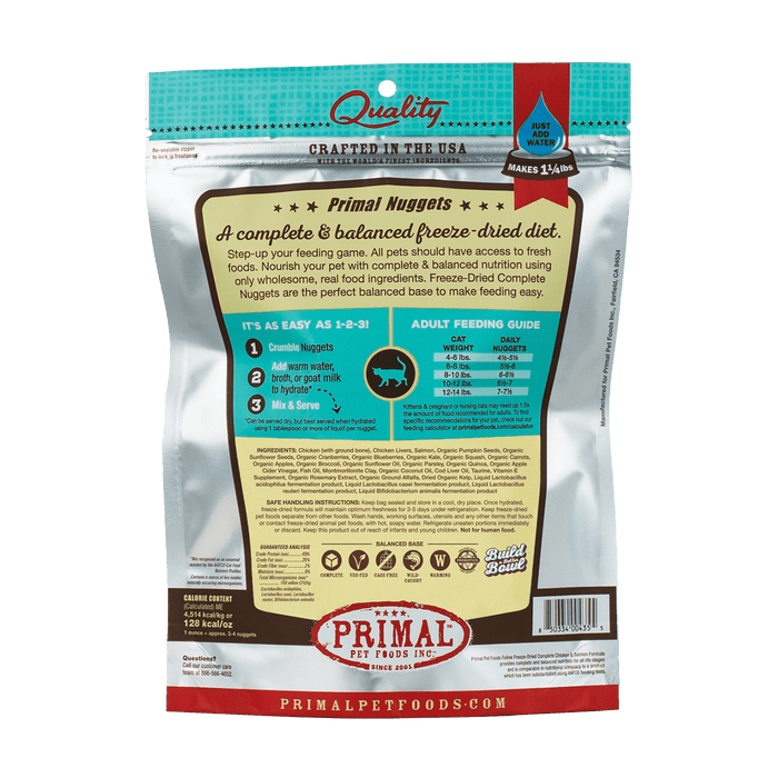 Primal Freeze-Dried Nuggets Chicken & Salmon Formula Cat Food