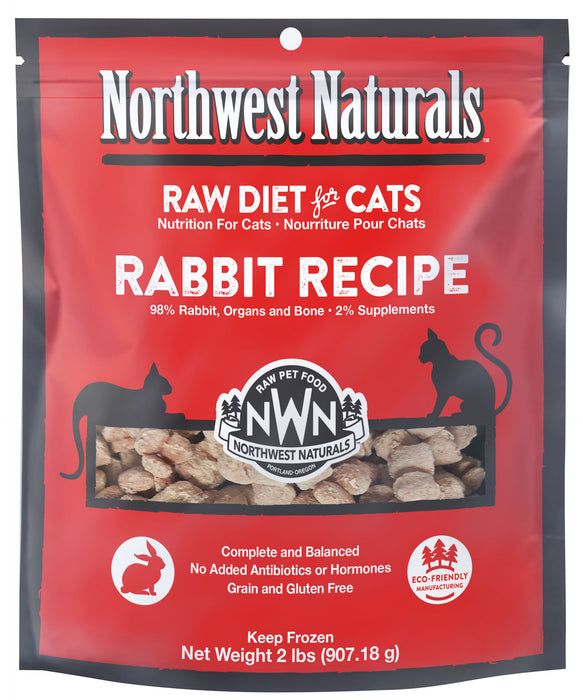 Northwest Naturals Cat Nibbles Rabbit 2 lb. (Frozen)