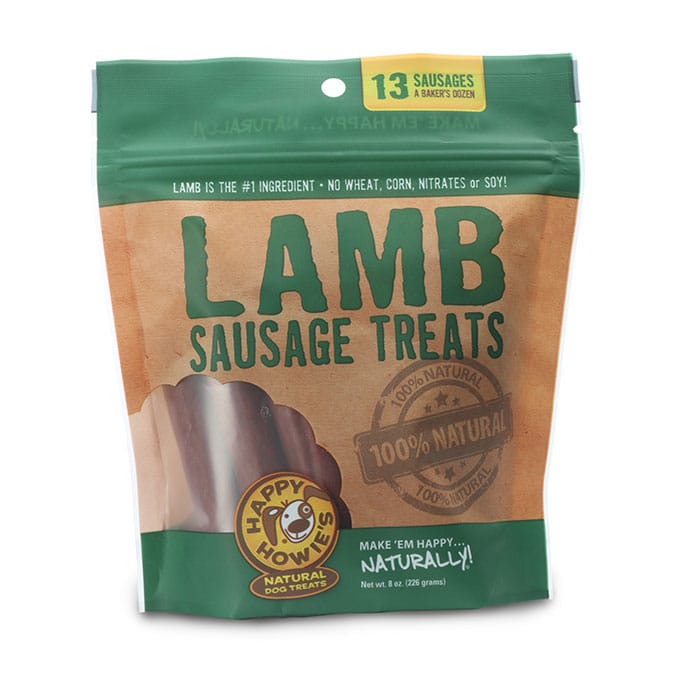 Happy Howie's Lamb Sausage Treats 4 in. Baker's Dozen