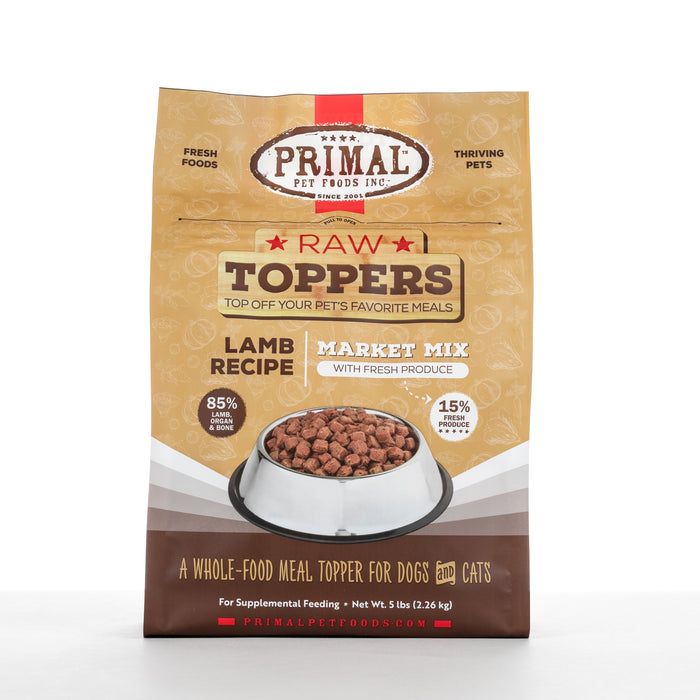 Primal Raw Toppers Market Mix Lamb Recipe 5 lb. (Frozen)