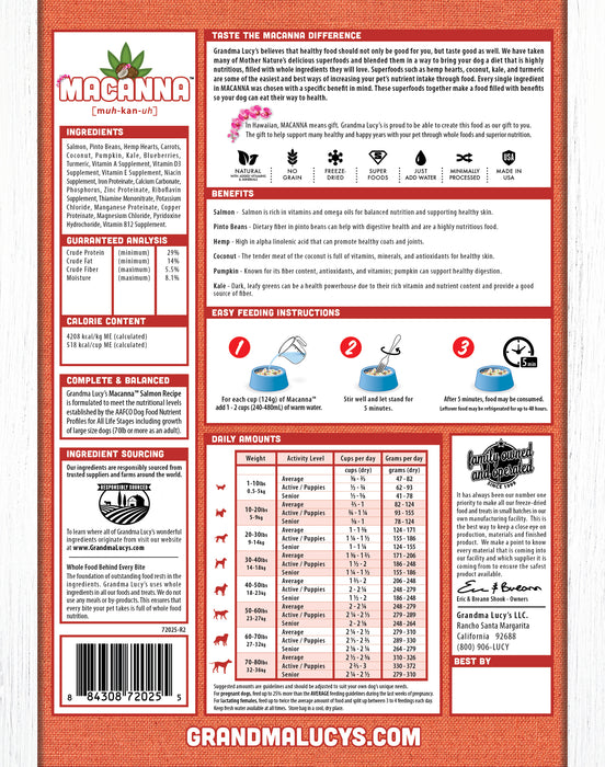 Grandma Lucy's Macanna Salmon Dog Food