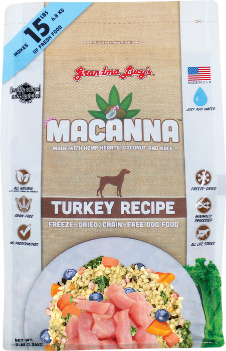 Grandma Lucy's Macanna Turkey 3 lb. Dog Food