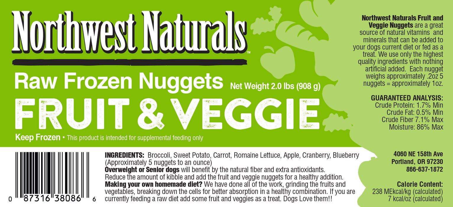 Northwest Naturals Fruit & Veggie Nuggets 2 lb. (Frozen)