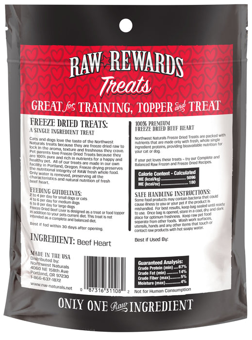 Northwest Naturals Raw Rewards Freeze-Dried Beef Heart