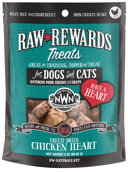 Northwest Naturals Raw Rewards Freeze-Dried Chicken Heart
