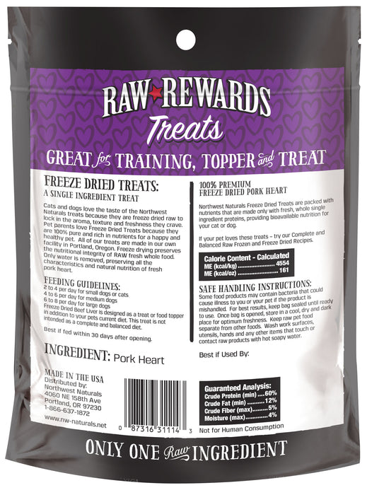 Northwest Naturals Raw Rewards Freeze-Dried Pork Heart