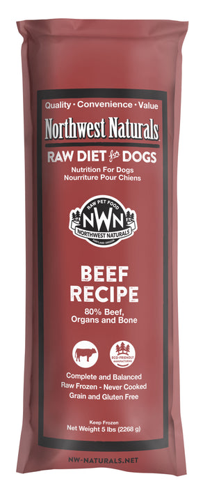 Northwest Naturals Raw Beef Chub 5 lb. (Frozen)
